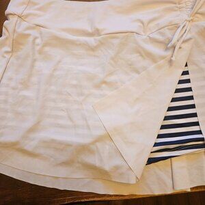 Comfy Athletic Preppy golf,tennis Skirt pickleball,white Blue Stripe skorts XL